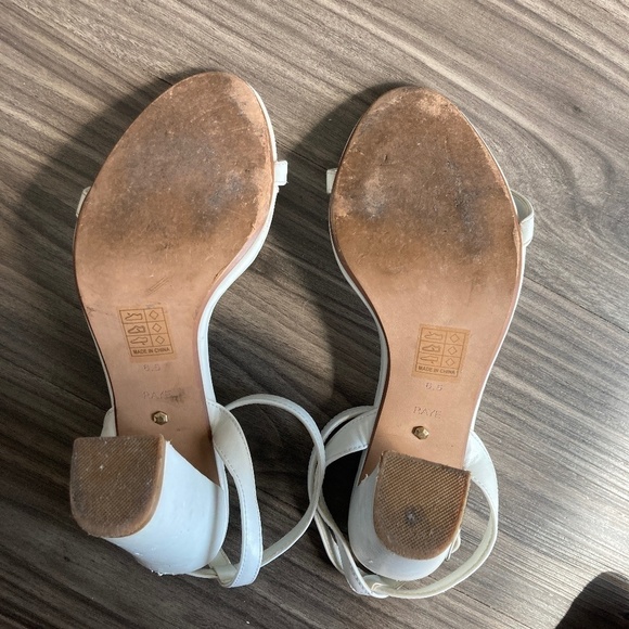 Revolve X RAYE Womens Valerie Block Heel Ankle Strap White Size 8.5 - Picture 4 of 7